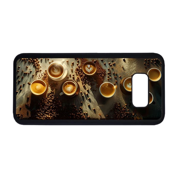 Til Samsung Galaxy S8+: Kaffe Latte Cappuccino, mobildeksel med unikt motiv, beskyttende cover