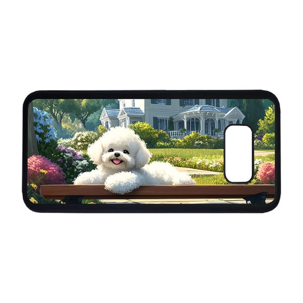Til Samsung Galaxy S8: Barn Søt Tegneserie Bichon Frise Hund, mobildeksel med unikt motiv, beskyttende cover