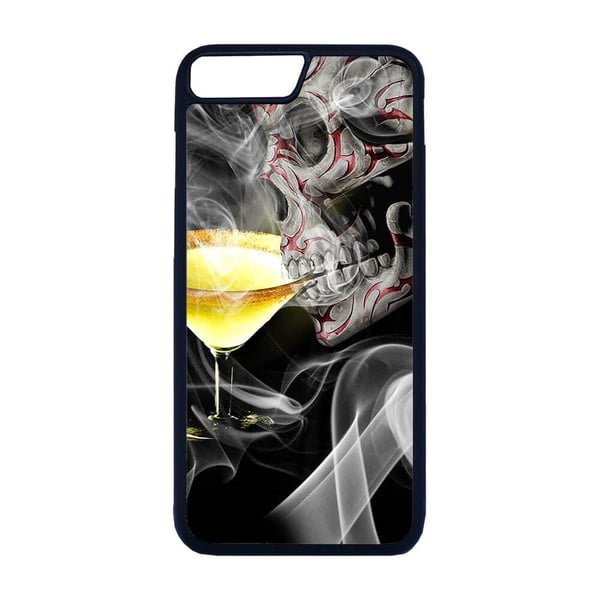 Til iPhone 7 Plus / 8 Plus: Skull-drink, mobilcover med unikt motiv, beskyttende cover