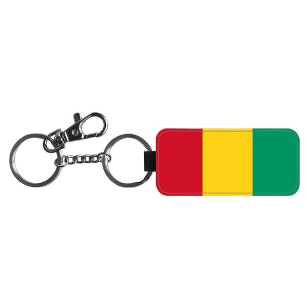 Avaimenperä: Flag of Guinea -Guinea Flag, tyylikäs riipus, jossa on eloisa ja uniikki kuvio