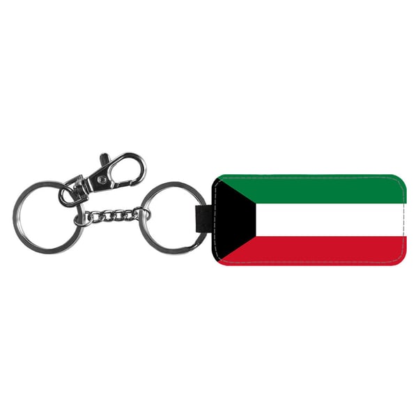 Avaimenperä: Flag of Kuwait -Kuwait Flag, tyylikäs riipus, jossa on eloisa ja uniikki kuvio