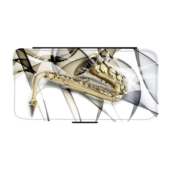 Saxophone, flipdeksel med unikt motiv, mobiletui med stativfunksjon Til Samsung Galaxy S9