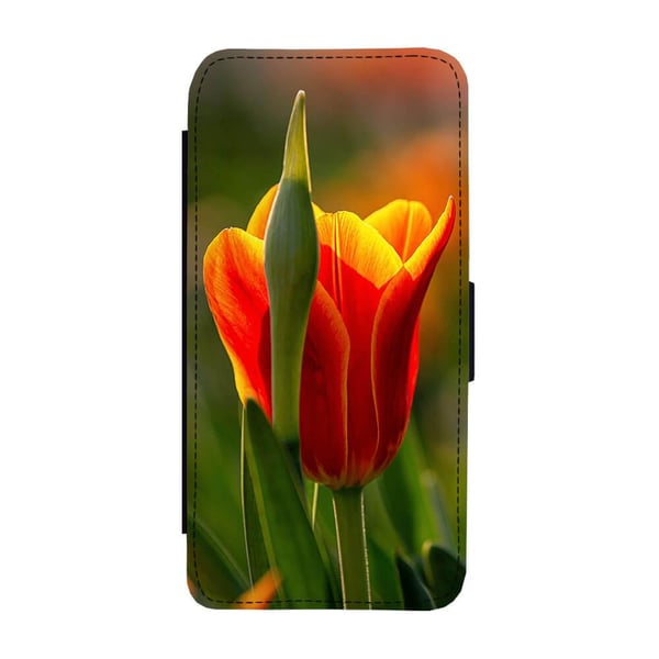 Til Samsung Galaxy S8+: Tulip, flipdeksel med unikt motiv, mobiletui med stativfunksjon