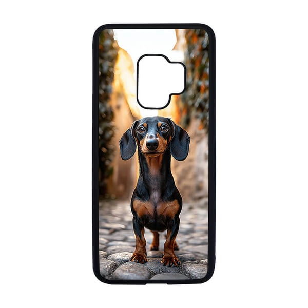 Til Samsung Galaxy S9: Dachshund, mobildeksel med unikt motiv, beskyttende cover