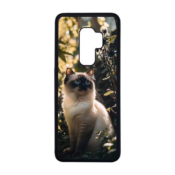 Til Samsung Galaxy S9+: Burmesisk Katt, mobildeksel med unikt motiv, beskyttende cover
