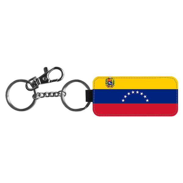 Nøkkelring: Venezuela Flagga, stilrent anheng med levende og unikt design