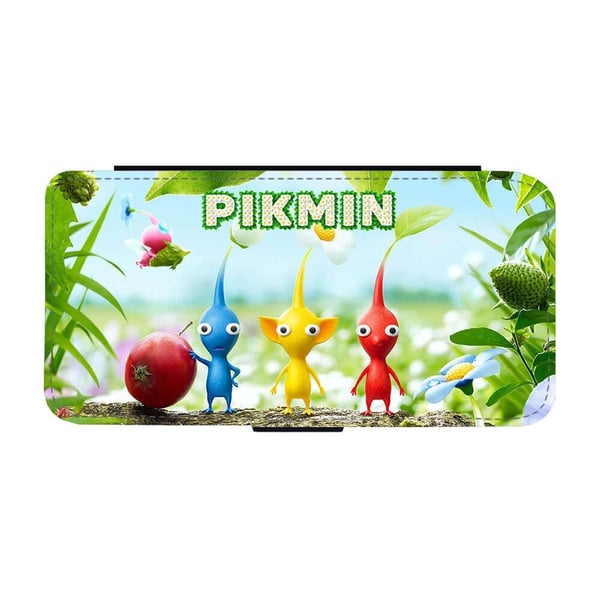 Til Samsung Galaxy S8+: Spill Pikmin, flipdeksel med unikt motiv, mobiletui med stativfunksjon