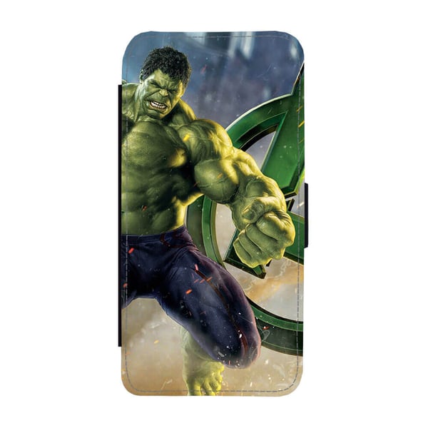 Til Samsung Galaxy S8: Hulk, flipdeksel med unikt motiv, mobiletui med stativfunksjon
