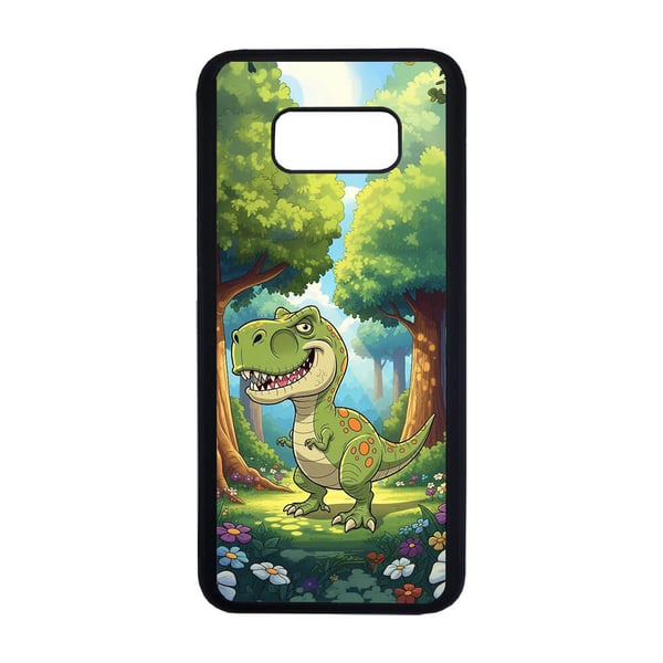 Til Samsung Galaxy S8: Barne Tegneserie Dinosaur Tyrannosaurus Rexsaurus Rex, mobildeksel med unikt motiv, beskyttende cover