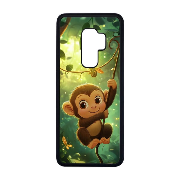 Til Samsung Galaxy S9+: Sød Tegnefilm Abe For Børn, mobilcover med unikt motiv, beskyttende cover