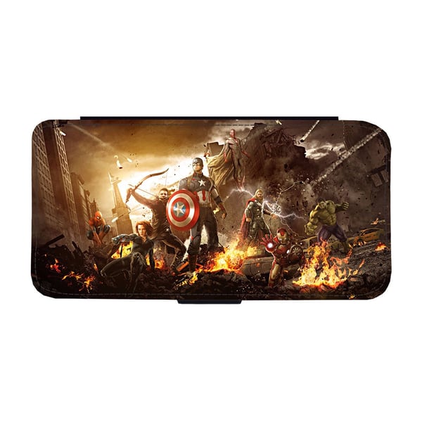 Til Samsung Galaxy S9: Avengers Age of Ultron, flipdeksel med unikt motiv, mobiletui med stativfunksjon