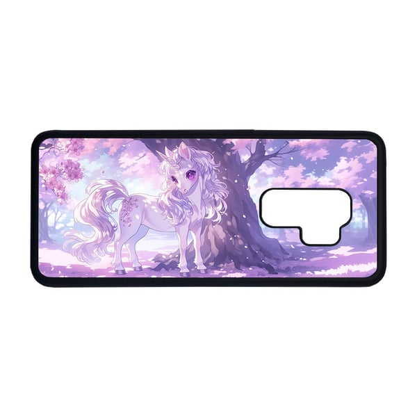 Til Samsung Galaxy S9+: Manga Enhjørning, mobildeksel med unikt motiv, beskyttende cover