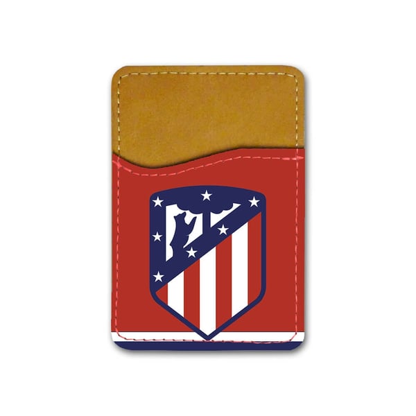 Selvklebende kortholder til mobil (Universell): Atletico Madrid, kortlomme med levende og unikt design til telefonen