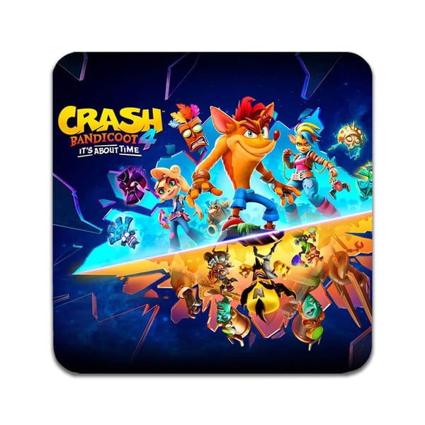 Lasinaluset (2 kpl): Game Crash Bandicoot, tyylikkäät aluset uniikeilla ja eloisilla kuvioilla Lasinaluset (2 kpl): Game Crash Bandicoot, tyylikkäät aluset uniikeilla ja eloisilla kuvioilla