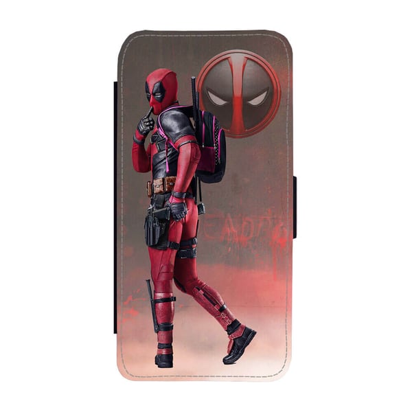Samsung Galaxy S8 -malliin: Deadpool, lompakkokotelo uniikilla kuviolla, tyylikäs läppäkuori seisontatoiminnolla