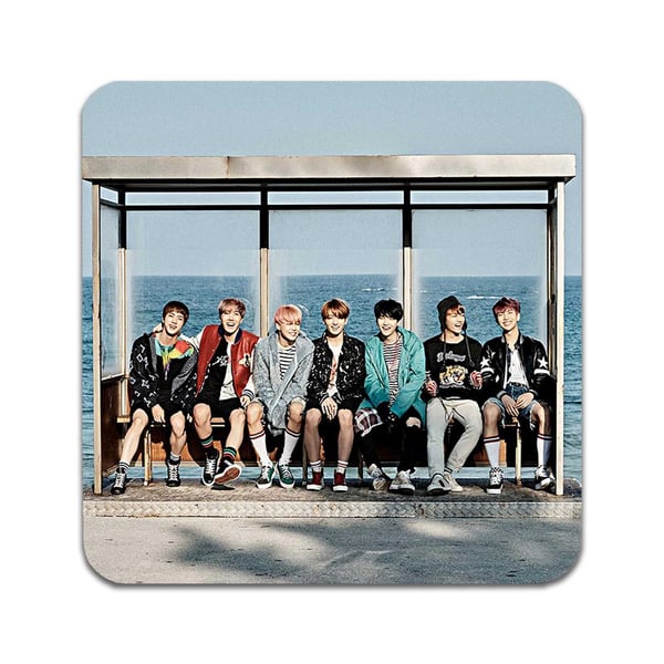Glassunderlag (4-pakning): BTS Bangtan Boys, stilrene underlag med unike og livlige motiver