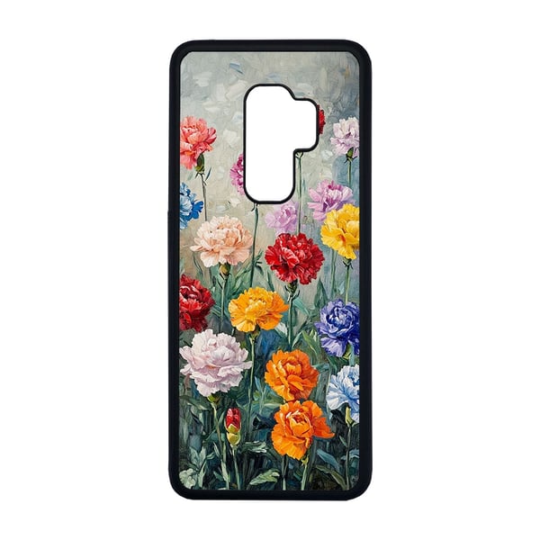 Til Samsung Galaxy S9+: Nelliker Maleri, mobildeksel med unikt motiv, beskyttende cover