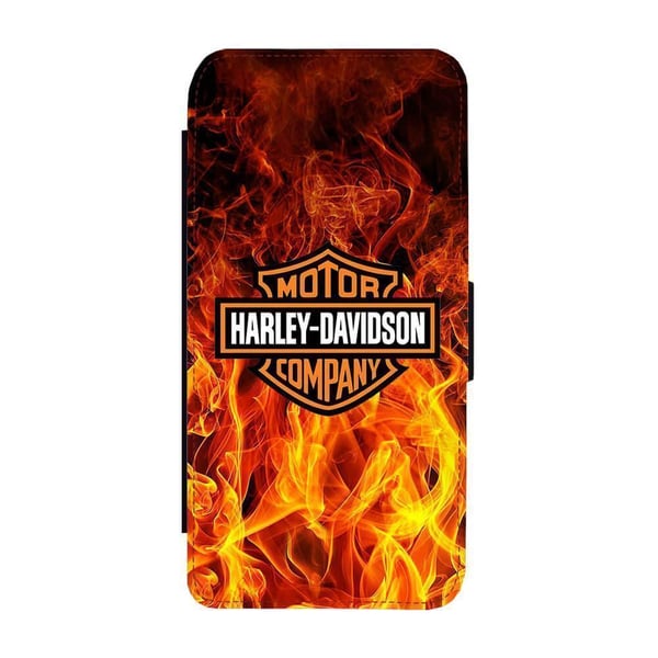 Til Samsung Galaxy S8: Harley-Davidson, flipdeksel med unikt motiv, mobiletui med stativfunksjon