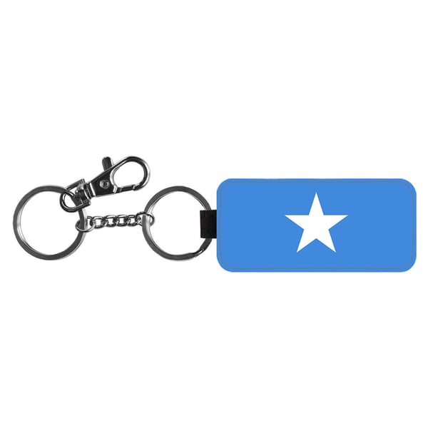 Nøkkelring: Somalia Flagga, stilrent anheng med levende og unikt design