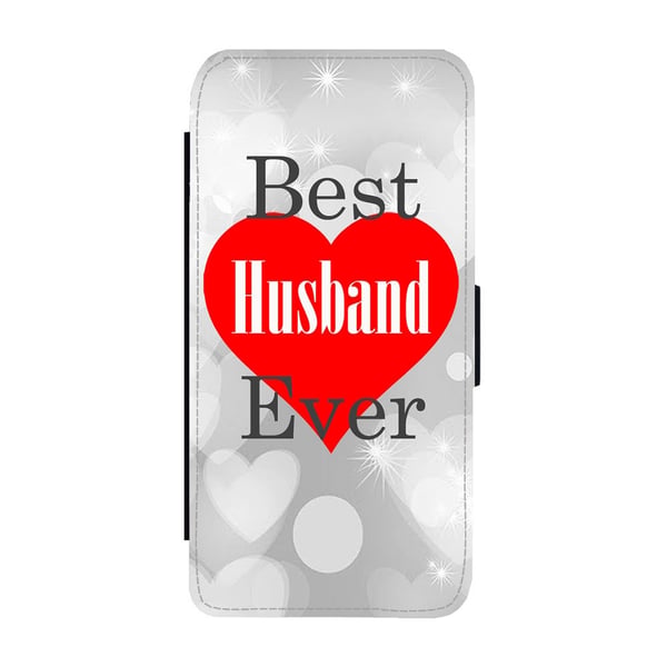 Til Samsung Galaxy S8+: Best Husband Ever, flip-cover med unikt motiv, mobilcover med standerfunktion