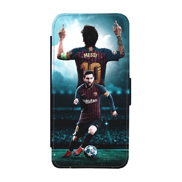 Til Samsung Galaxy S8: Lionel Messi, flipdeksel med unikt motiv, mobiletui med stativfunksjon