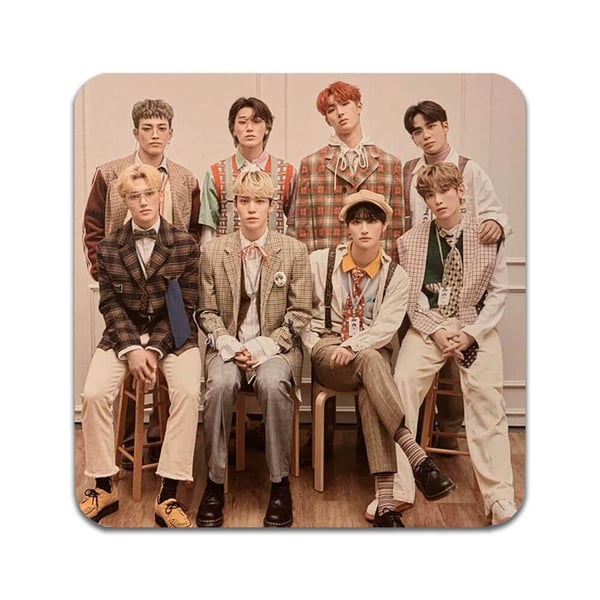 Glassunderlag (2-pakning): K-pop Ateez, stilrene underlag med unike og livlige motiver