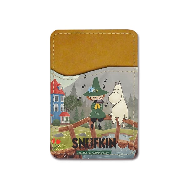 Självhäftande korthållare till mobil (Universell): Spel Snufkin: Melody of Moominvalley, kortfack med livfull och unikt design till telefon
