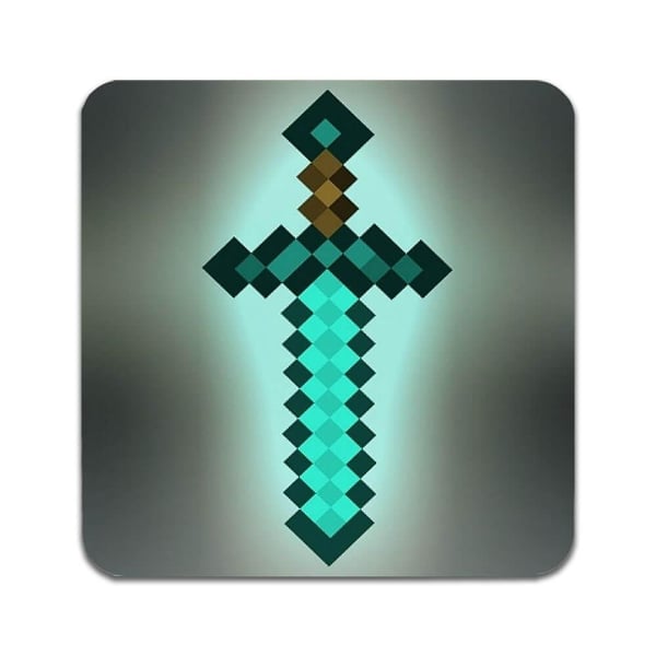 Glassunderlag (4-pakning): Minecraft, stilrene underlag med unike og livlige motiver