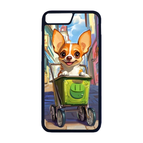 Til iPhone 7 Plus / 8 Plus: Børn Sød Tegneserie Chihuahua Hund, mobilcover med unikt motiv, beskyttende cover