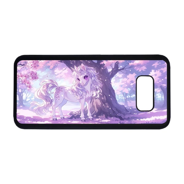 Til Samsung Galaxy S8+: Manga Enhjørning, mobildeksel med unikt motiv, beskyttende cover