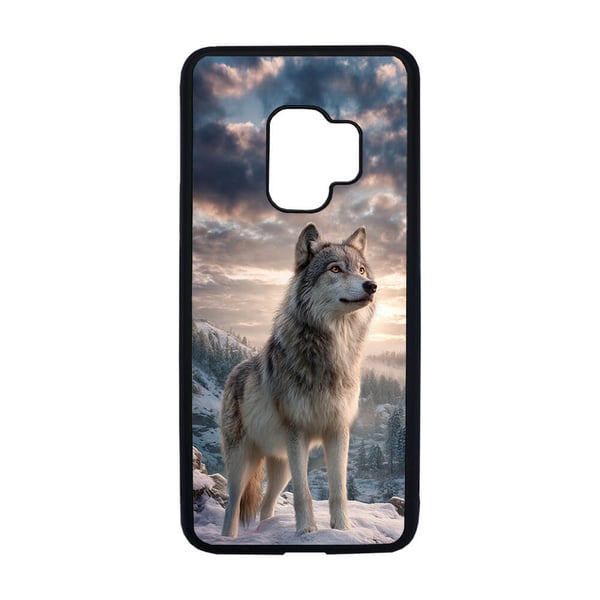 Til Samsung Galaxy S9: Villdyr Ulv, mobildeksel med unikt motiv, beskyttende cover