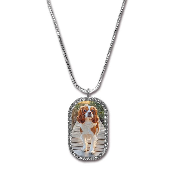 Halskjede: Hund Cavalier King Charles Spaniel, vakkert smykke med unikt motiv