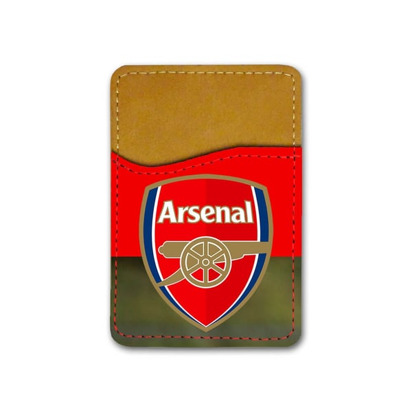 Självhäftande korthållare till mobil (Universell): Arsenal, kortfack med livfull och unikt design till telefon