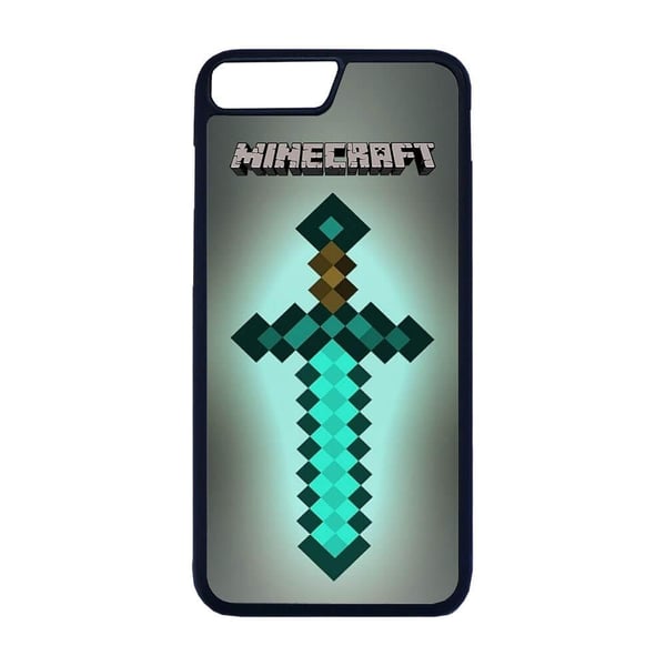 Til iPhone 7 Plus / 8 Plus: Minecraft Diamond Sword, mobildeksel med unikt motiv, beskyttende cover
