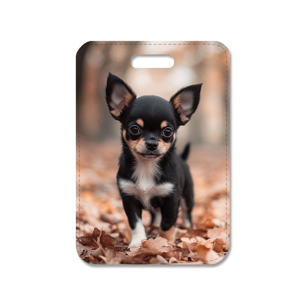 Taskevedhæng: Hund Chihuahua, stilrent taskepynt med levende og unikt design, perfekt til håndtasken eller rygsækken