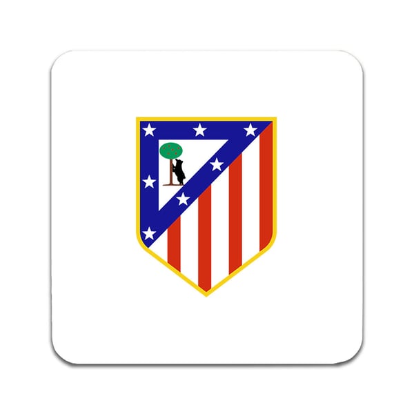 Glassunderlag (2-pakning): Atletico Madrid, stilrene underlag med unike og livlige motiver