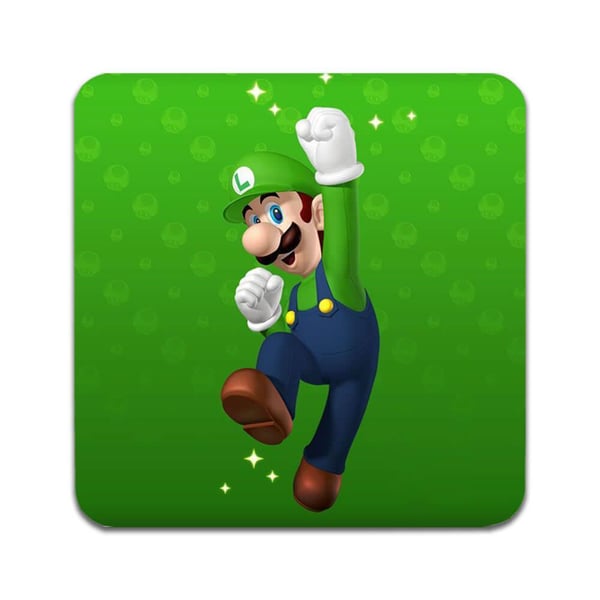 Glassunderlag (2-pakning): Super Mario Luigi, stilrene underlag med unike og livlige motiver