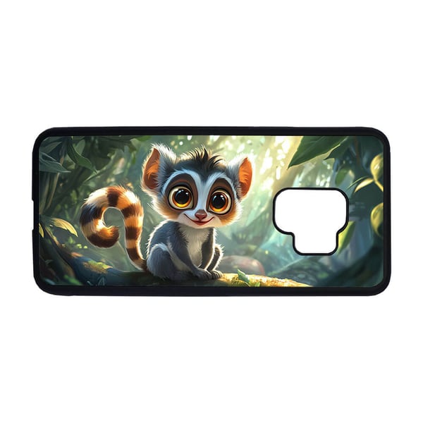 Til Samsung Galaxy S9: Søt Tegneserie Lemur, mobildeksel med unikt motiv, beskyttende cover