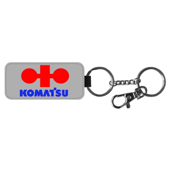 Nyckelring: Komatsu Klassisk Logo, stilrent hängsmycke med livfull och unikt design