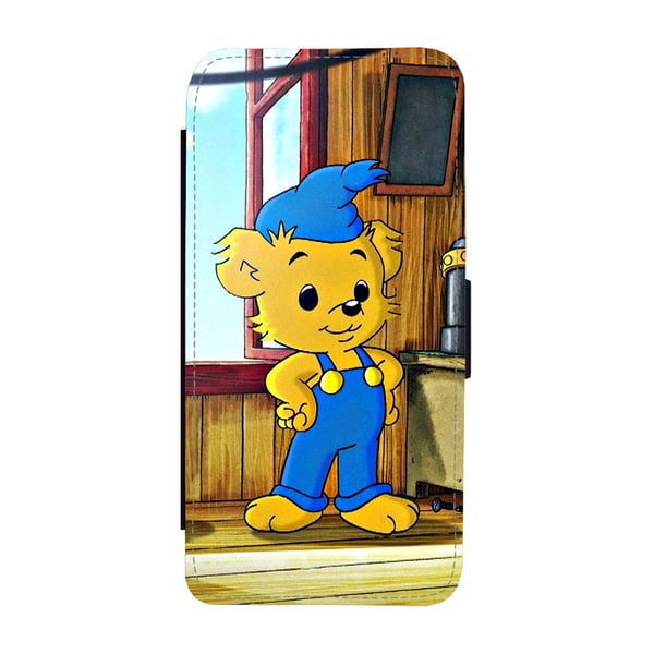 Bamse Samsung Galaxy S9, flipdeksel med unikt motiv, mobiletui med stativfunksjon
