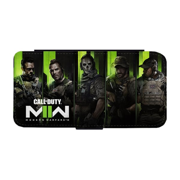 Til Samsung Galaxy S8+: Call of Duty Modern Warfare 2, flipdeksel med unikt motiv, mobiletui med stativfunksjon