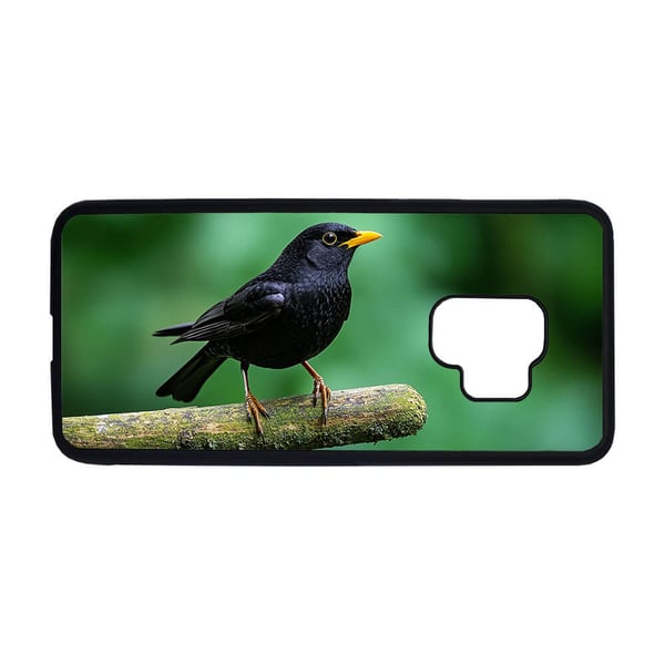 Til Samsung Galaxy S9: Fugl Svarttroste, mobildeksel med unikt motiv, beskyttende cover