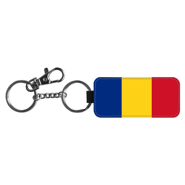 Avaimenperä: Flag of Romania -Romania Flag, tyylikäs riipus, jossa on eloisa ja uniikki kuvio