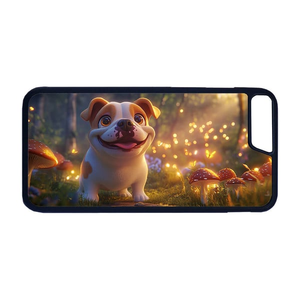 Til iPhone 7 Plus / 8 Plus: Sød Tegneserie Engelsk Bulldog, mobilcover med unikt motiv, beskyttende cover