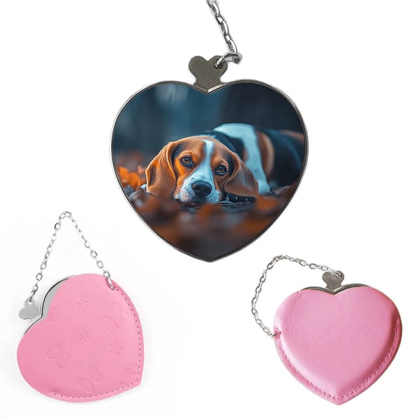 Kompakt sminkespeil: Beagle Hund, lommespeil med unikt motiv