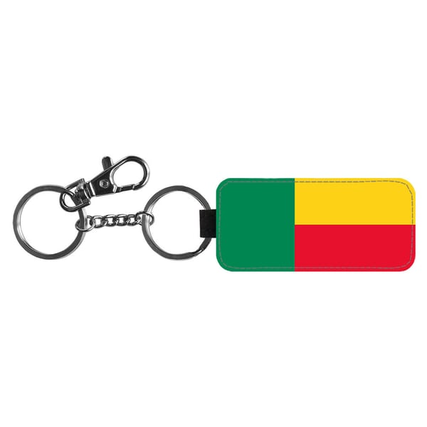 Avaimenperä: Flag of Benin -Benin Flag, tyylikäs riipus, jossa on eloisa ja uniikki kuvio