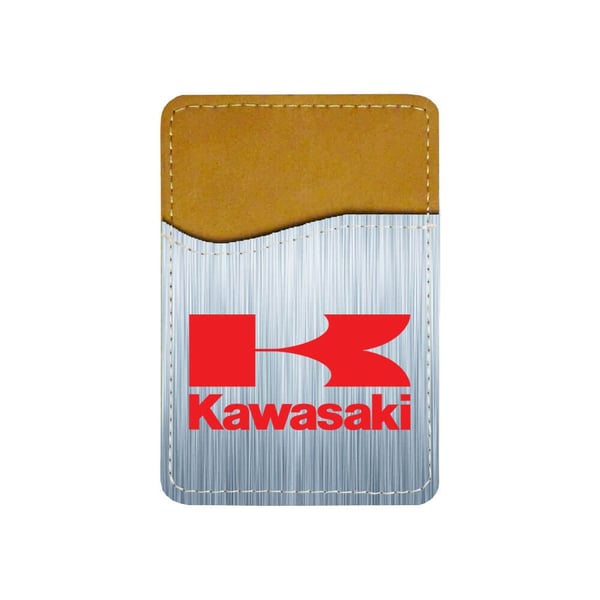Itseliimautuva korttipidike puhelimeen (Universaali): Kawasaki Classic Logo, tyylikäs korttitasku eloisalla ja uniikilla kuviolla