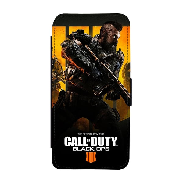 Til Samsung Galaxy S8: Call of  Duty Black Ops 4, flipdeksel med unikt motiv, mobiletui med stativfunksjon