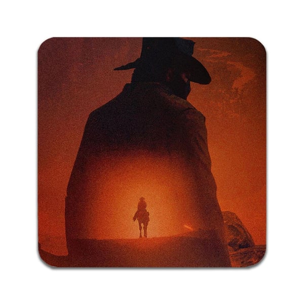 Glassunderlag (2-pakning): Spill Red Dead Redemption 2, stilrene underlag med unike og livlige motiver
