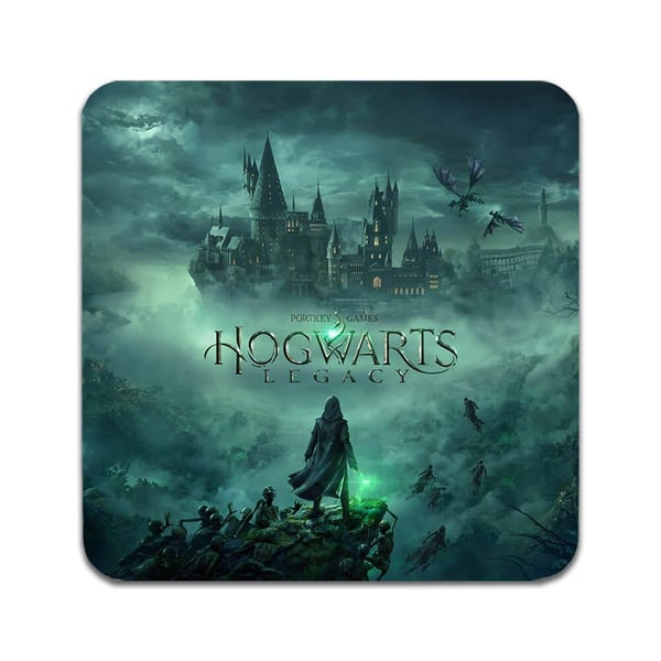 Lasinaluset (2 kpl): Hogwarts Legacy, tyylikkäät aluset uniikeilla ja eloisilla kuvioilla